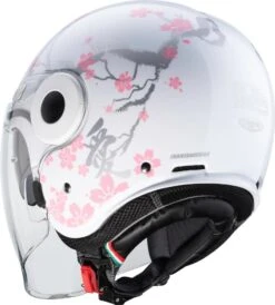 CABERG UPTOWN BLOOM Jethelm -Motorradladen caberg uptown bloom jethelm weiss silber pink xs 106169wsxs 2 2