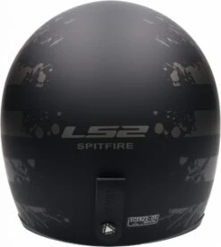 LS2 OF599 SPITFIRE BLACK FLAG Jethelm -Motorradladen ls2 of599 spitfire black flag jethelm matt schwarz titan xxl 132054stxxl 3
