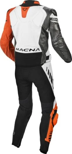 MACNA TRACKTIX Lederkombi 2-teilig -Motorradladen macna tracktix lederkombi 2 teilig weiss grau orange 58 402020wo58 1 1