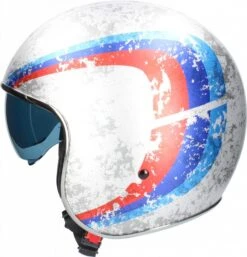 NZI ROLLING 3 SUN SANDED Jethelm -Motorradladen nzi rolling 3 sun sanded matt silber blau rot xs 109082sixs 1 1