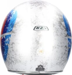 NZI ROLLING 3 SUN SANDED Jethelm -Motorradladen nzi rolling 3 sun sanded matt silber blau rot xs 109082sixs 2 1