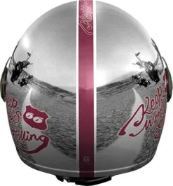 ROUTE 66 VINTAGE II KEEP ROLLING Jethelm -Motorradladen route 66 vintage ii keep rolling jethelm grau rot m 109027srm 5 4