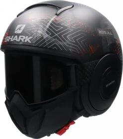 SHARK STREET DRAK KRULL Jethelm 8 SHARK STREET DRAK KRULL Jethelm -Motorradladen shark street drak krull jethelm matt schwarz rot xs 102463srxs 1 1