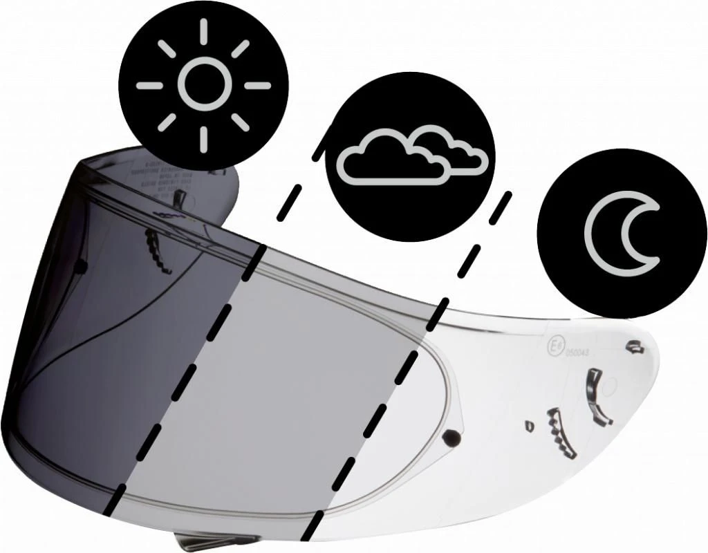 SHOEI NXR CWR-1 PHOTOCHROMIC Visier Mit Pinlockvorb. 4 SHOEI NXR CWR-1 PHOTOCHROMIC Visier Mit Pinlockvorb. – Bild 2